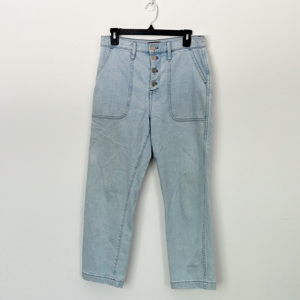 J.Crew Jeans Women’s Straight Leg Crop Jeans Size 29 Button Fly High-Rise
